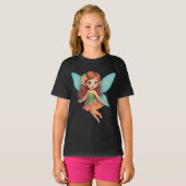 色とりどりの羽とドレスの可愛い妖精 Tシャツ (正面フル)