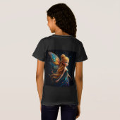 色とりどりの羽を持つ妖精 Tシャツ (裏面フル)