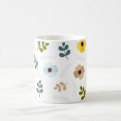 色とりどりの花と緑の葉 コーヒーマグカップ (中央)