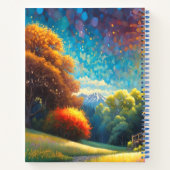 色とりどりの草原と花のある小屋 ノートブック (裏面)