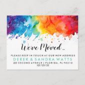 色とりどりの虹 住所変更のお知らせ 移動しました 案内ポストカード (正面)