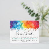 色とりどりの虹 住所変更のお知らせ 移動しました 案内ポストカード (スタンド正面)