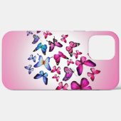 色とりどりの蝶、飛翔、カラフル Case-Mate iPhoneケース (裏面 (横))