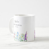色とりどりの野の花のベビーシャワーお祝い コーヒーマグカップ (正面左)