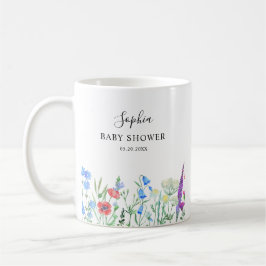 色とりどりの野の花のベビーシャワーお祝い コーヒーマグカップ