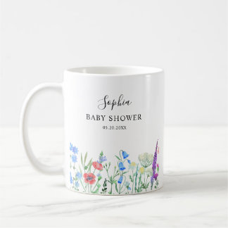 色とりどりの野の花のベビーシャワーお祝い コーヒーマグカップ
