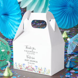 色とりどりの野の花のベビーシャワーお祝い フェイバーボックス