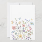 色とりどりの野の花の花嫁シャワー 招待状 (裏面)