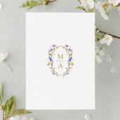色とりどりの野の花の草原の結婚式 セーブザデート