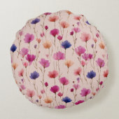 色とりどりの野の花 ラウンドクッション (裏面)