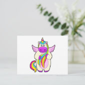色とりどりの髪のユニコーン ポストカード (スタンド正面)
