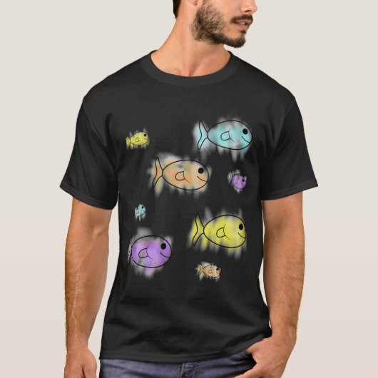 色とりどりの魚 Tシャツ (正面)