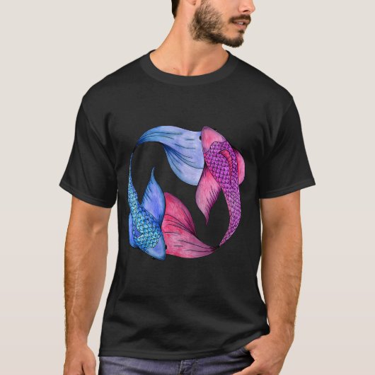 色とりどりの鯉 Tシャツ (正面)