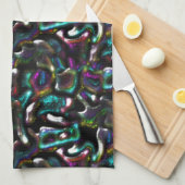 色とツイストの金属形状のシチュー？ キッチンタオル (四つ折り)