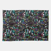 色とツイストの金属形状のシチュー？ キッチンタオル (横)