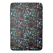 色とツイストの金属形状のシチュー? バスマット (正面縦)