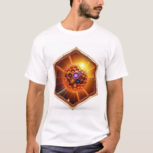 色と光のプラズマボール Tシャツ (正面)