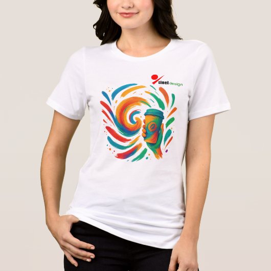色と動き トライブレンドＴシャツ (正面)