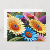 色と喜びのバースト – 数々の色の野花 ポストカード (正面/裏面)