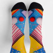 色と形鮮やか状の幾何形状 ソックス (上部)