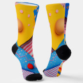 色と形鮮やか状の幾何形状 ソックス (傾斜あり)