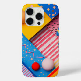色と形鮮やか状の幾何形状 iPhone 15 PROケース