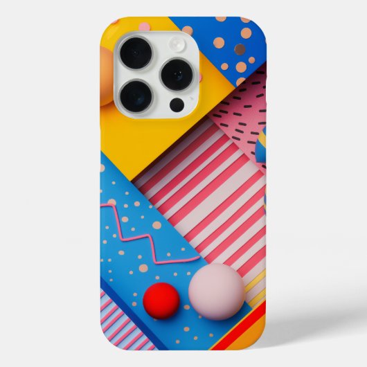 色と形鮮やか状の幾何形状 Case-Mate iPhoneケース (裏面)