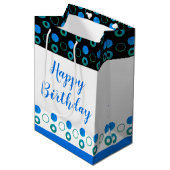 色と文字のカスタマイズ ミディアムペーパーバッグ (正面アングル)