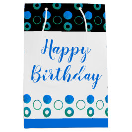 色と文字のカスタマイズ ミディアムペーパーバッグ