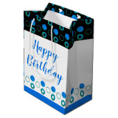 色と文字のカスタマイズ ミディアムペーパーバッグ (裏面アングル)