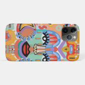 色と模様と重なり合う顔 Case-Mate iPhoneケース (裏面(横))