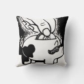 色と白黒のピギーバンク クッション (裏面)