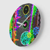 色と神秘の永遠の融合 ラージ壁時計 (傾斜)