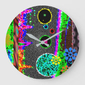 色と神秘の永遠の融合 ラージ壁時計 (正面)