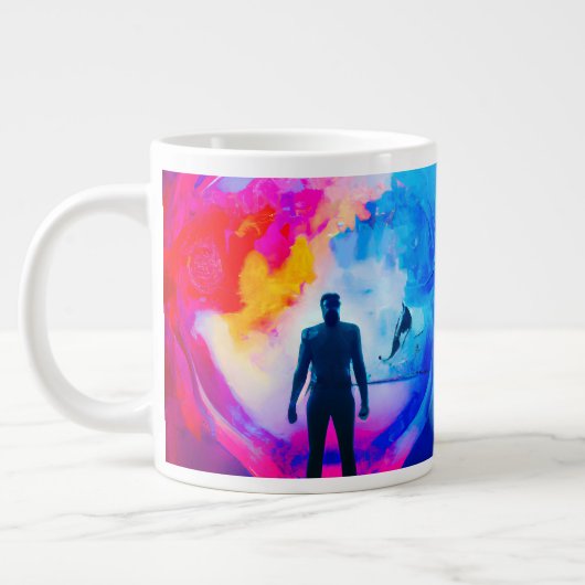 色と立つ ジャンボコーヒーマグカップ (左)