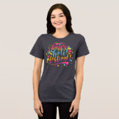 色と粉で祝うホーリー祭り トライブレンドTシャツ (正面全面)