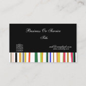 色と遊ぶこと! コンサルタントのストライプなパターン 名刺 (裏面)