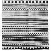 色と黒のシャワーアステカカーテン シャワーカーテン (正面)