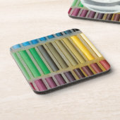 色についての白質のパステル コースター (左側)