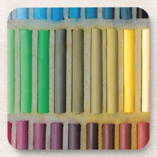 色についての白質のパステル コースター (正面)