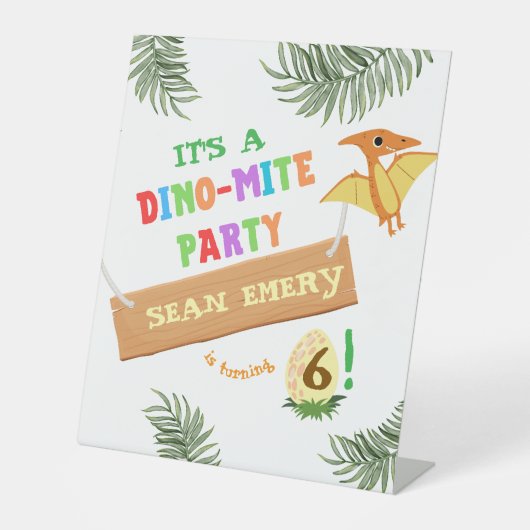 色に吠える：恐竜素晴らし 台座サイン (正面)