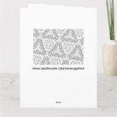 色ぬりチューリップの花束グリーティングカード カード (裏面)