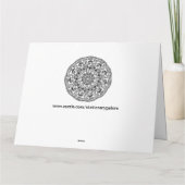 色ぬり スワール フラワー グリーティング カード (裏面)