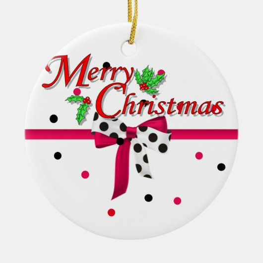 色のある円 セラミックオーナメント (正面)