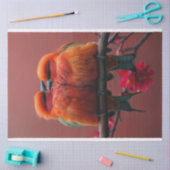 色のお洒落付いた愛鮮やかの鳥を分離 薄葉紙 (クラフト)