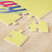 色のかわいらしハッピーバースデーバルーン ジグソーパズル (側面)