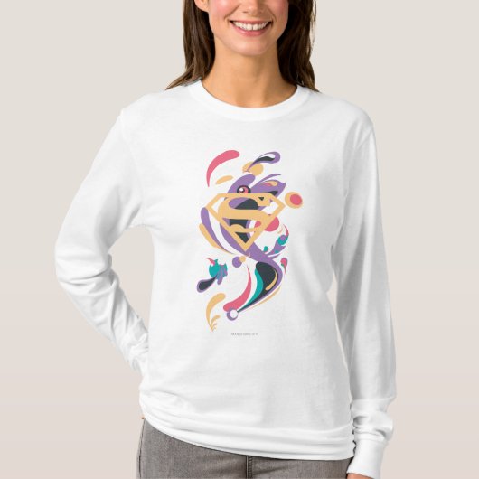 色のしぶきのオレンジ Tシャツ (正面)