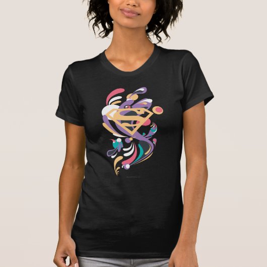 色のしぶきのオレンジ Tシャツ (正面)