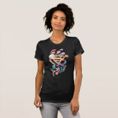 色のしぶきのオレンジ Tシャツ (正面フル)