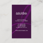 色のしぶきのメーキャップアーティスト 名刺 (裏面)